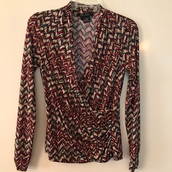 Etcetera Tops - Etcetera Wrap Shirt with Ruching - S